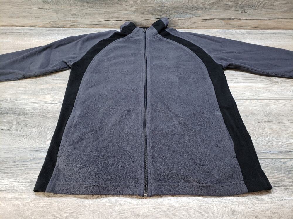 ProSpirit Women's Gray Black Full Zip Fleece Jacket Size Large